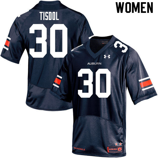 Women #30 Desmond Tisdol Auburn Tigers College Football Jerseys Sale-Navy